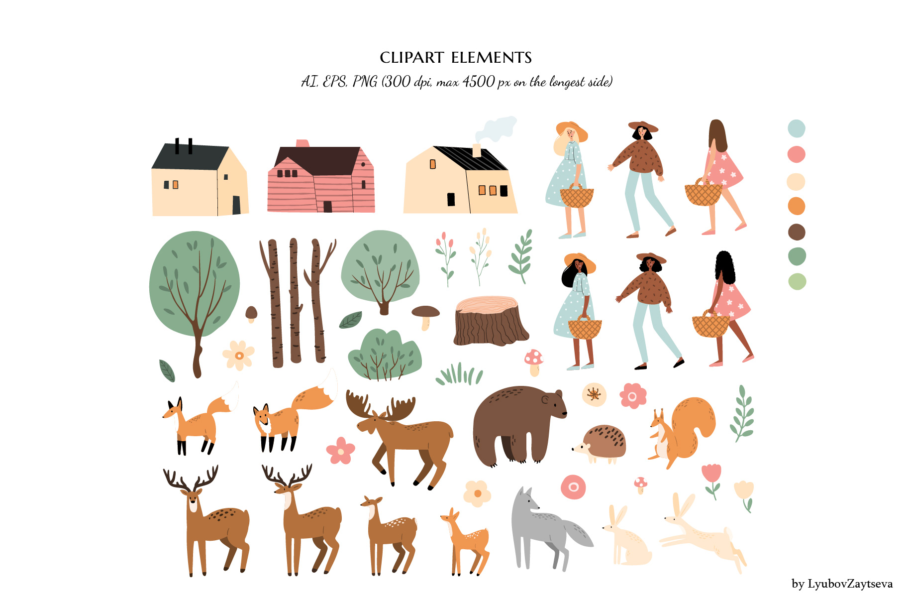 woodland story clipart 3