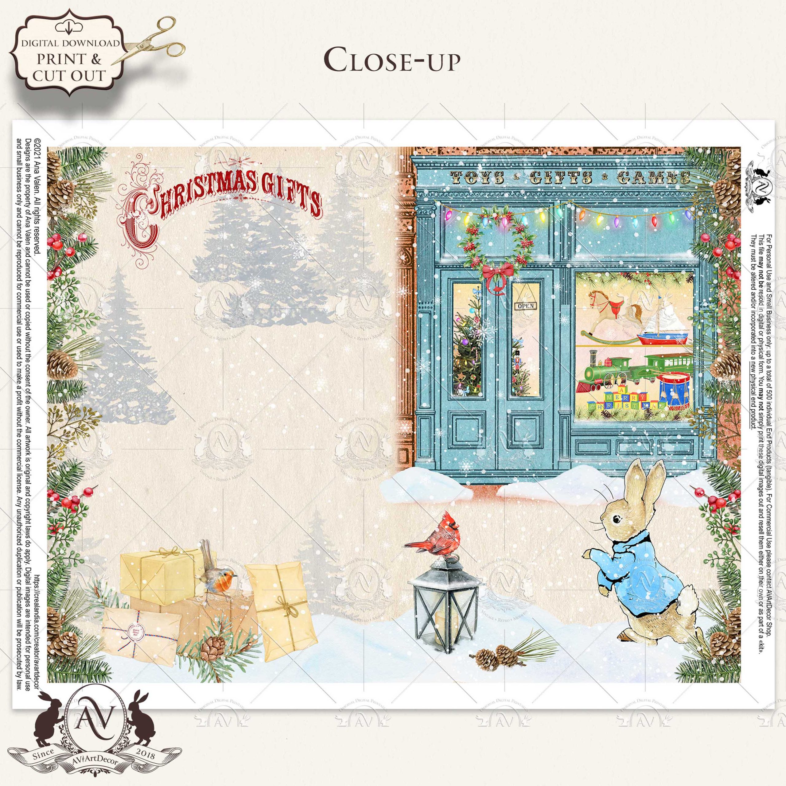 Peter Rabbit's Christmas Journal Pages