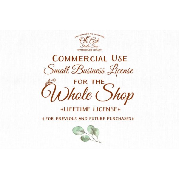 Whole Shop Commercial License, NO Credit Required.