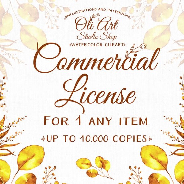 Extended Commercial License. NO Credit required. Single Product.