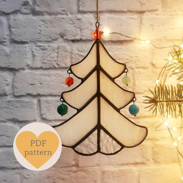 Stained glass Christmas pattern