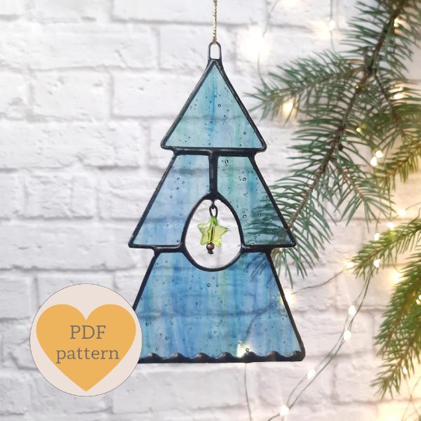 Stained glass Christmas pattern