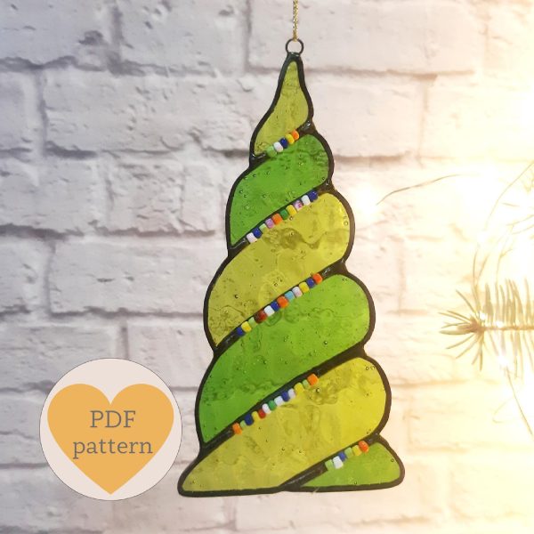 Stained glass Christmas pattern