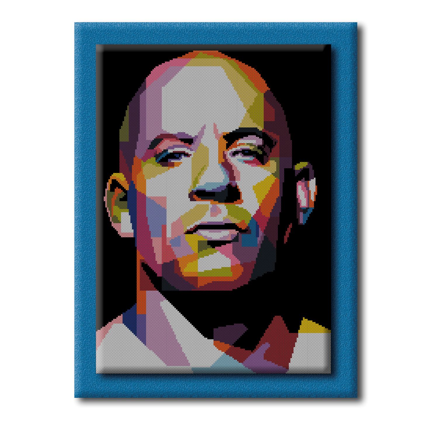 Vin Diesel cross stitch pattern 01-015-cross - Crealandia