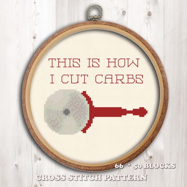 pizza lover cross stitch pattern