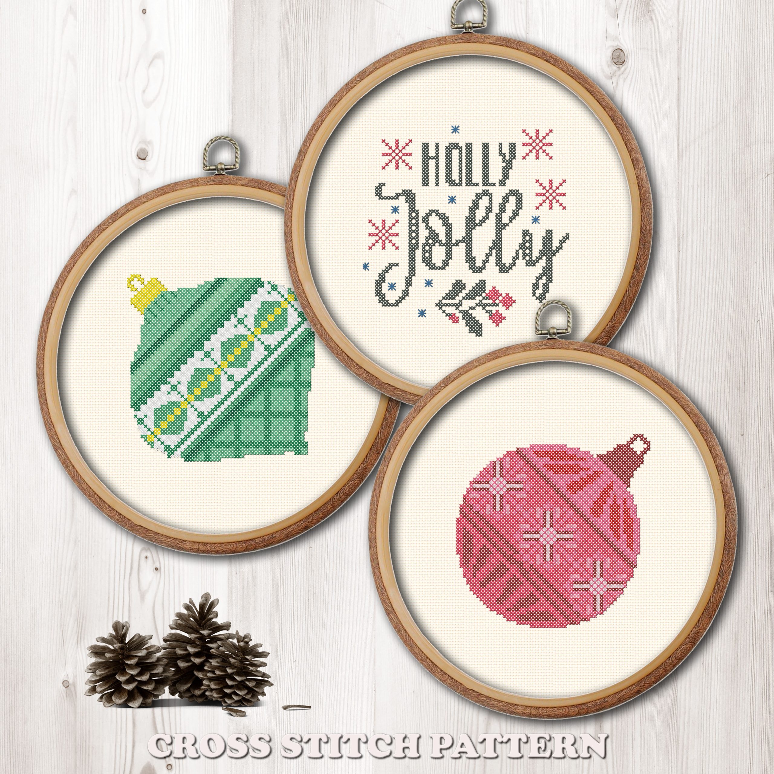 Cross Stitch Pattern Book - Jolly Christmas - Stitched Modern