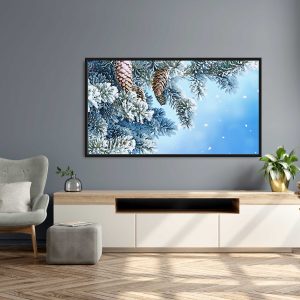 Samsung Frame TV Art Winter Pine Tree
