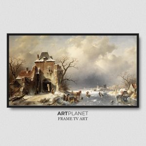 Winter Landscape Painting Samsung Frame TV Art
