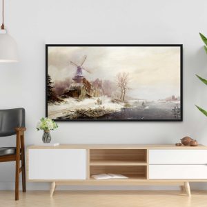 Frame TV Art Winter Landscape Painting