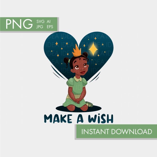 Baby Tiana. The Princess and the Frog. Cartoon Clip Art
