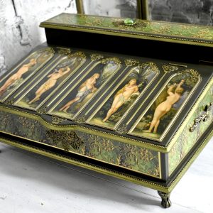Handmade Marketplace 675 Bureau for papers and documents in olive color