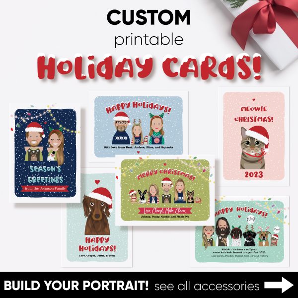 Custom Portrait Holiday Cards