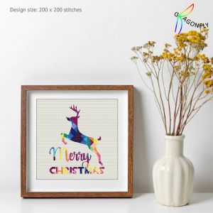 Cross stitch pattern MERRY CHRISTMAS 2023 / Hand embroidery design Digital PDF file