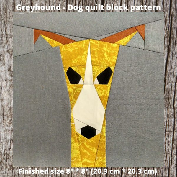 8in Greyhound quilt block pattern