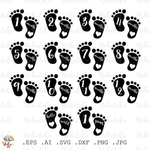 Baby Milestones Svg Cricut