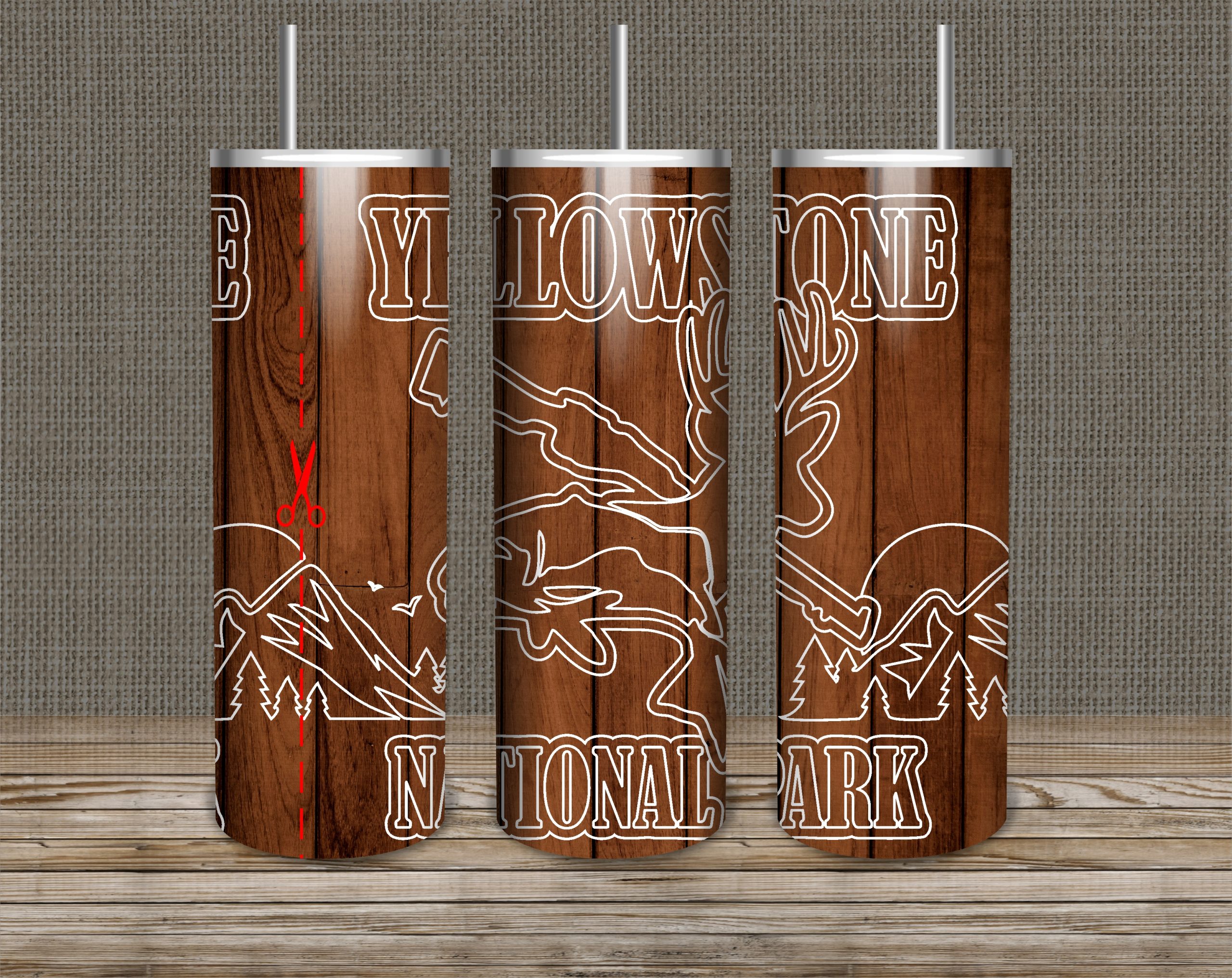 Tumbler Wrap 20oz Skinny Yellowstone - Ready to Press Sublimation