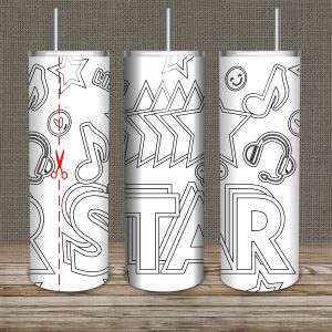 star tumbler template
