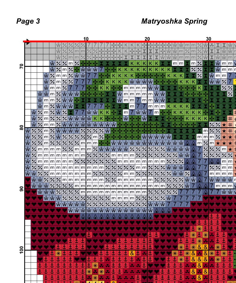 Green M&M Character PDF cross stitch pattern
