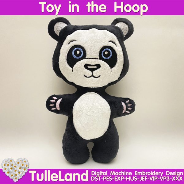 Panda Toy In The Hoop design Machine Embroidery