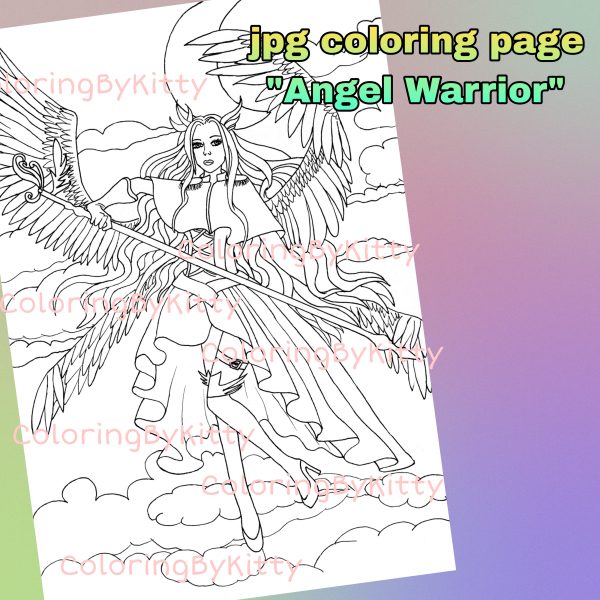 Coloring page "Angel Warrior"