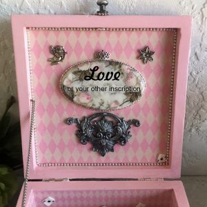 Blue jewelry box, Alice in Wonderland, White rabbit, Ring holder, Personalized gift.JPG