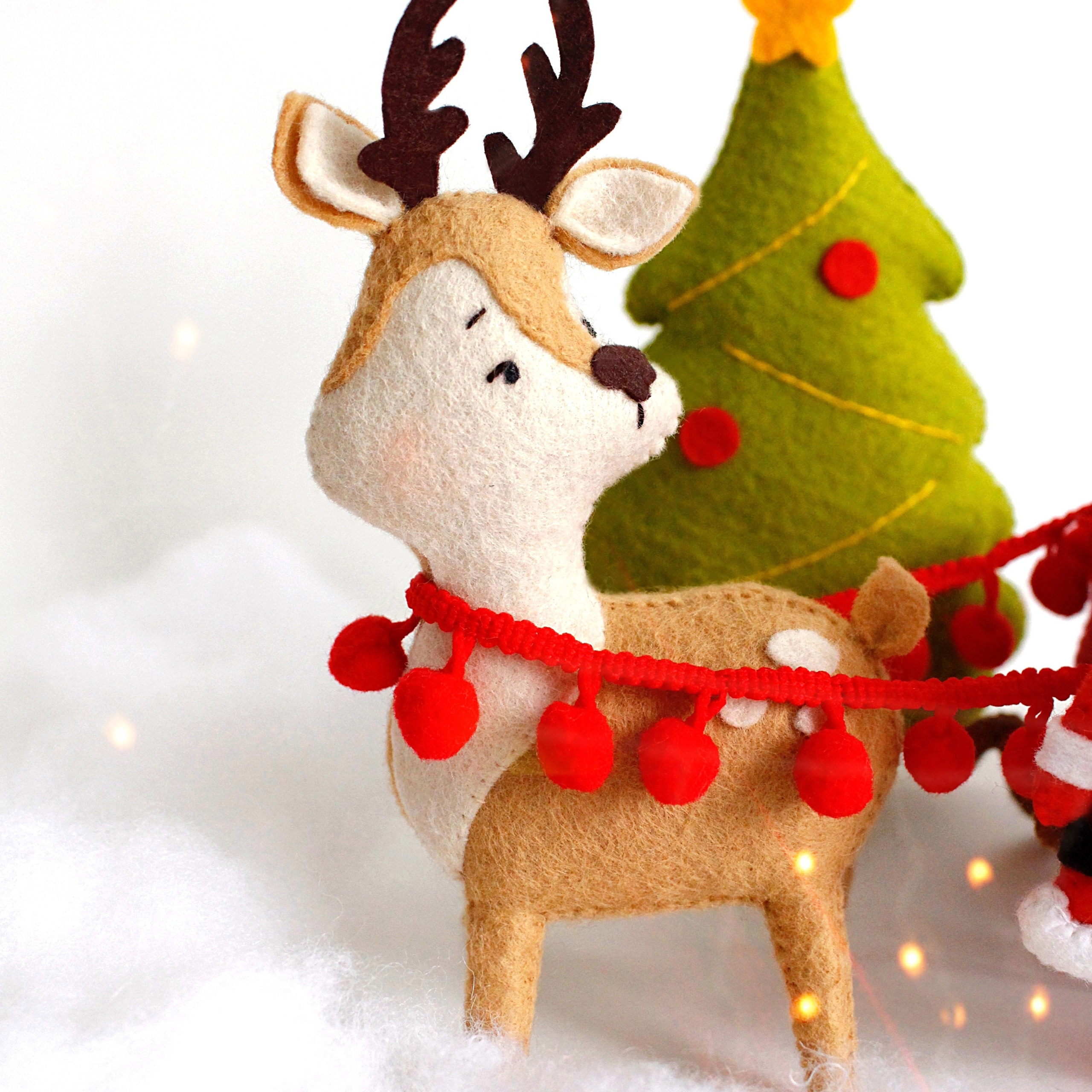 Christmas tree accessories Santa Claus and Deer