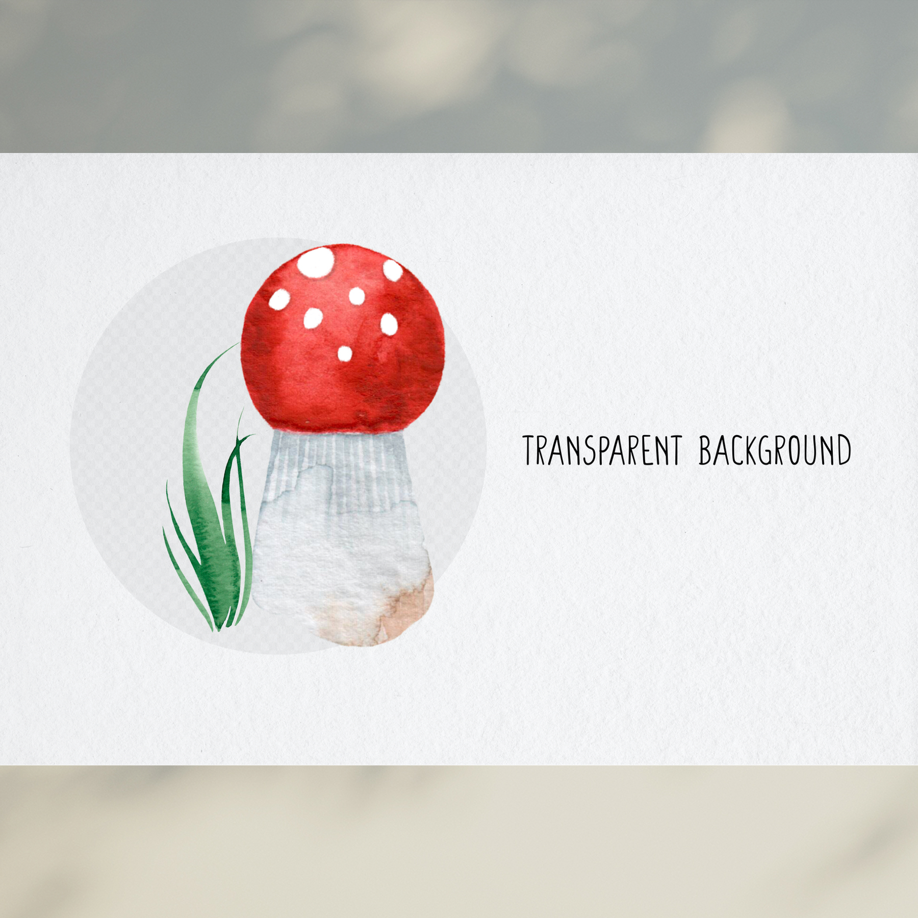 Watercolor Mushrooms Clipart2