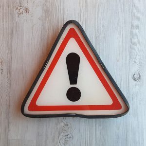 caution outdoor road sign vintage
