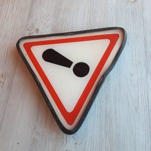 Caution road sign outdoor – Warning street traffic sign