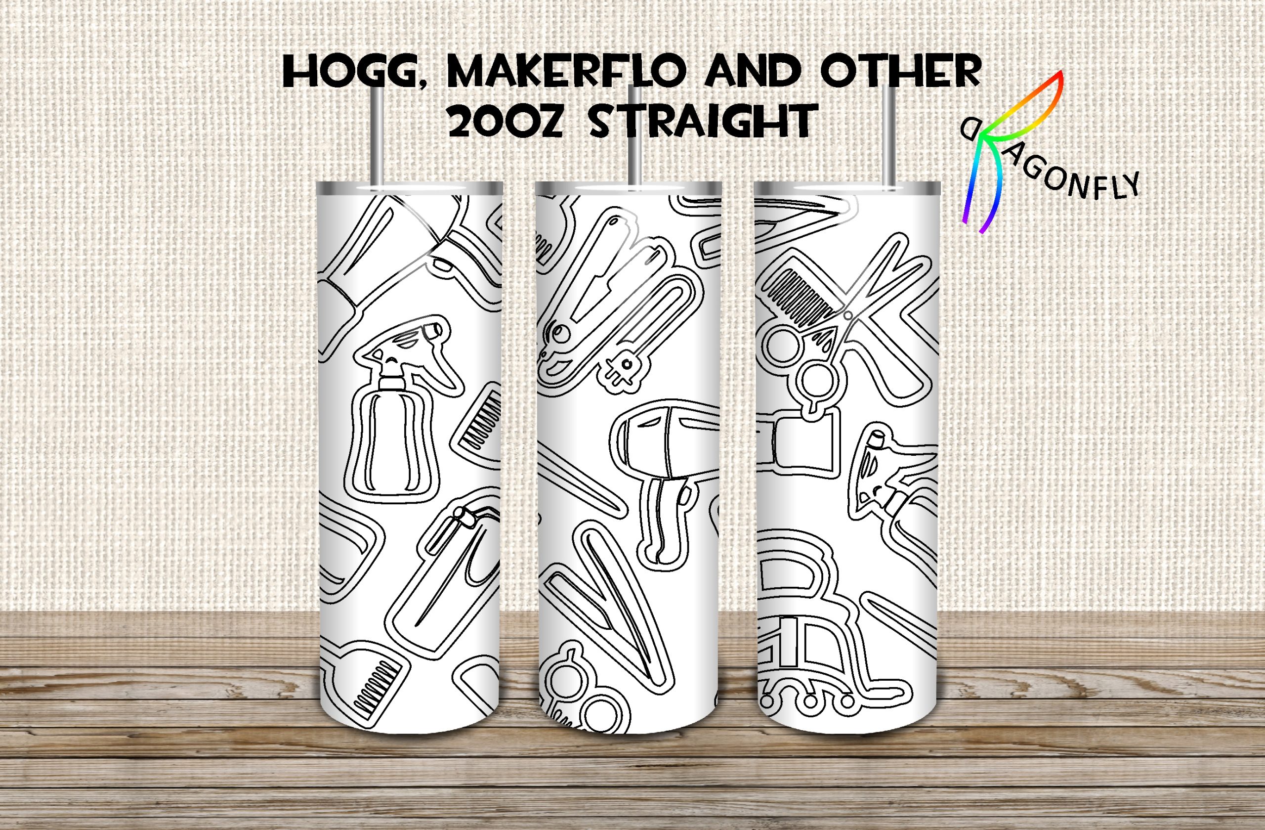 Makerflo 30 oz Skinny tumbler template Sublimation Full wrap