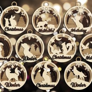 Christmas Ornament Animals Bundle Bauble