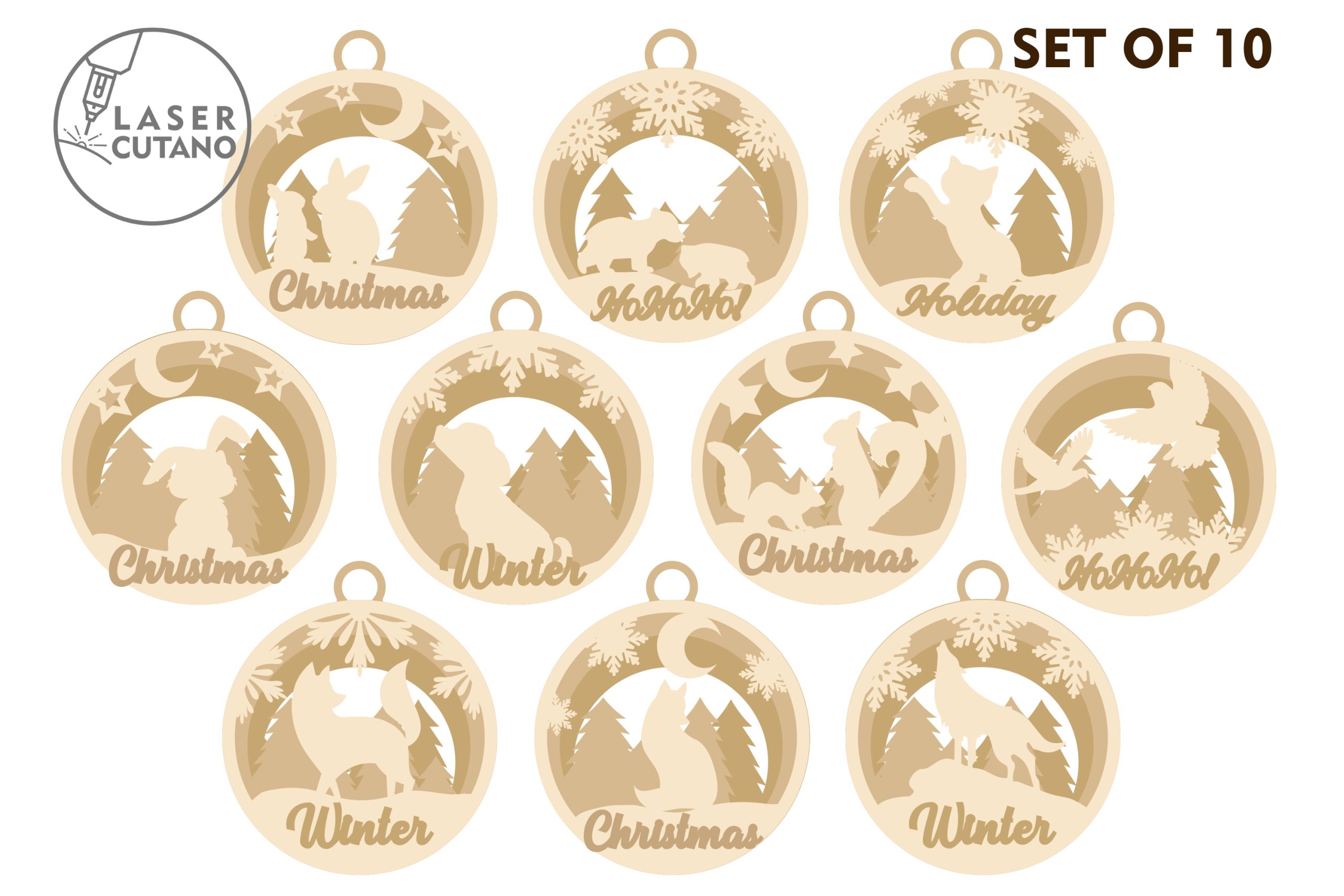 Christmas Ornament Animals Bundle Bauble 6 Christmas Ornament Animals Bundle Bauble - Image 6