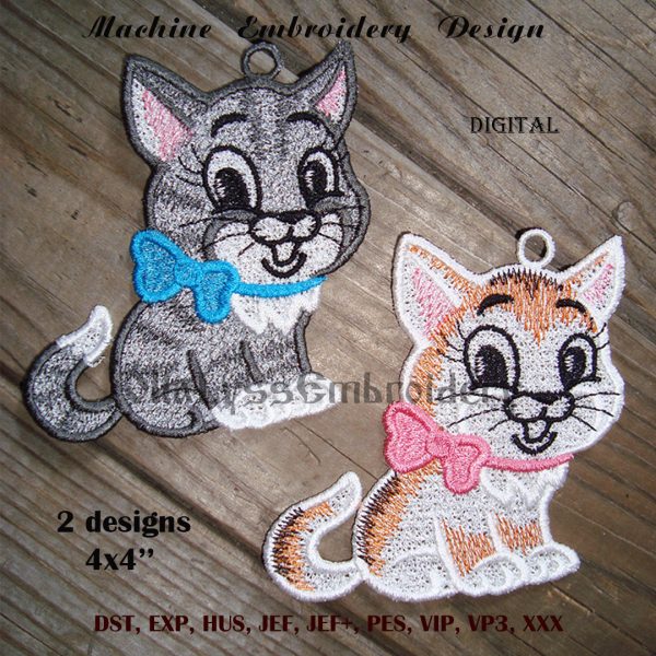 Free standing lace kittens