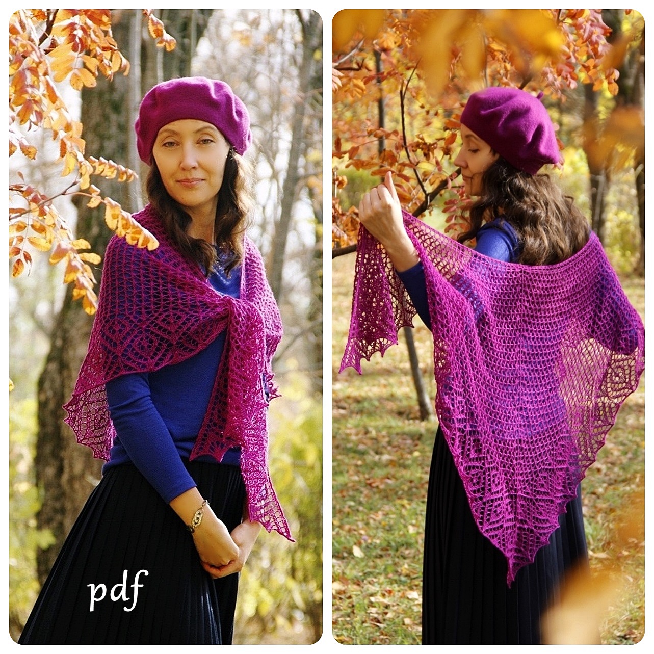 free lace shawl knitting pattern in pdf