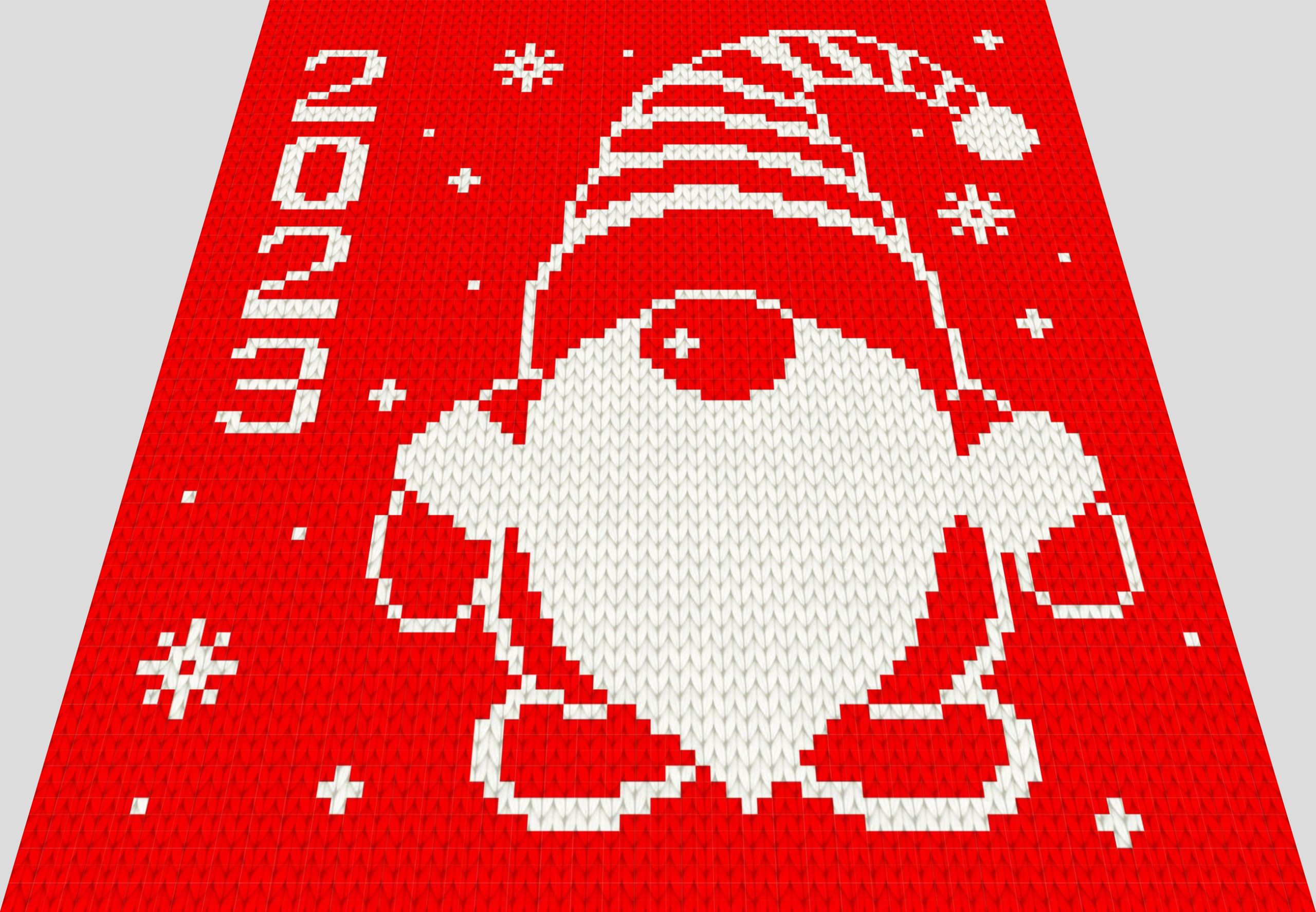 loop-yarn-Christmas-gnome-blanket-pattern