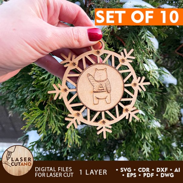 CHRISTMAS Snowflakes Ornaments Bundle