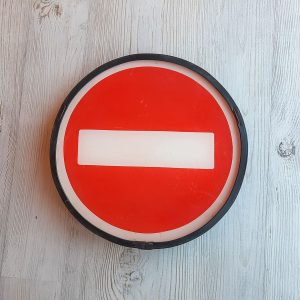 no entry road sign vintage ussr