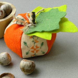 Pumpkin pincushion