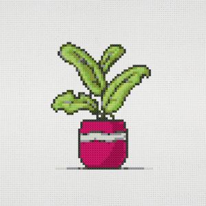 Plant cross stitch pattern PDF