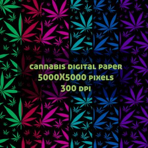 hemp cannabis digital paper