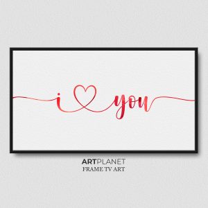 I Love You Samsung Frame TV Art Valentine's Day