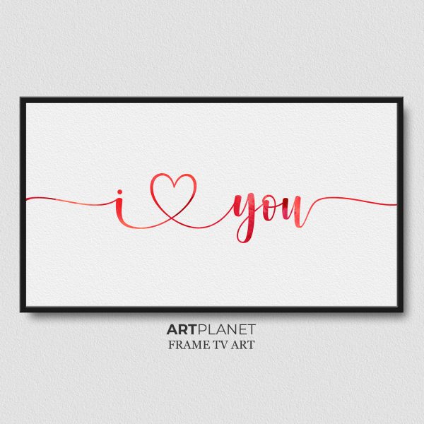 I Love You Samsung Frame TV Art Valentine's Day