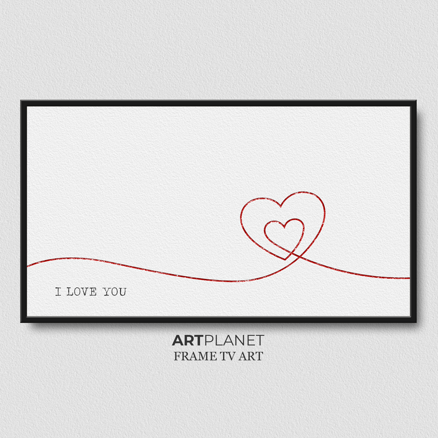 Valentine's Day Samsung Frame TV Art Hearts