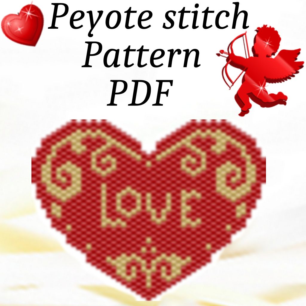 Tutorial San Valentino Phone strap/ Portachiavi DOLCE META' - Cuore Peyote  Brick Stitch (1 Parte) 