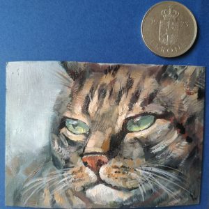 ACEO ATC Tabby Cat Original Oil Painting (SOLD)