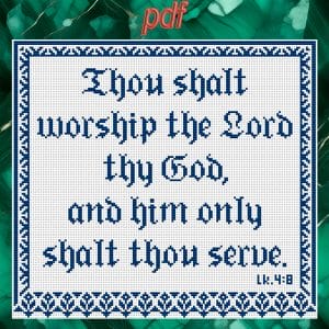 Cross stitch pattern Bible Verses