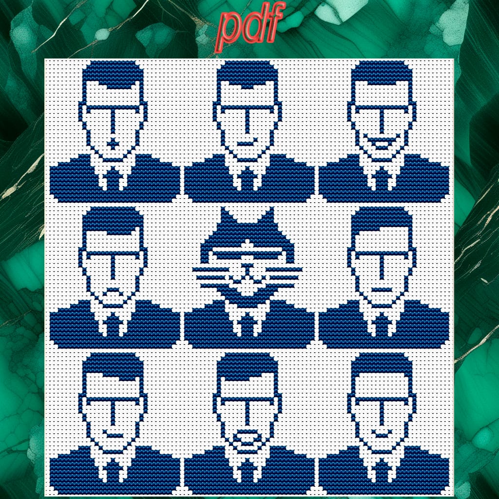 Cross stitch pattern Secret Agent 1 Cross stitch pattern Secret Agent