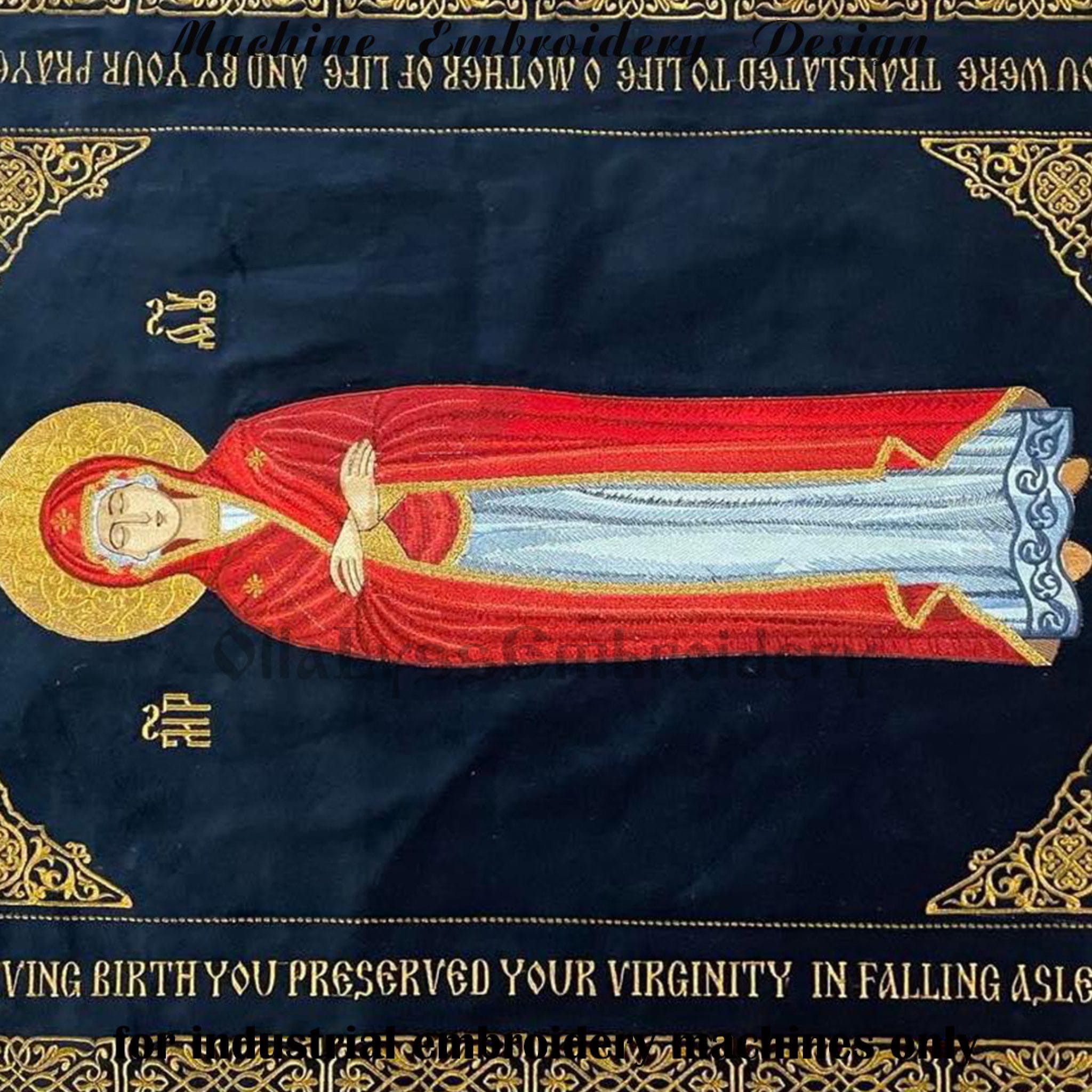 Epitaphios of Virgin embroidery design
