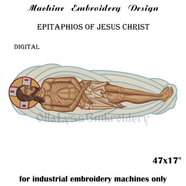 Epitaphios of Jesus Christ embroidery design