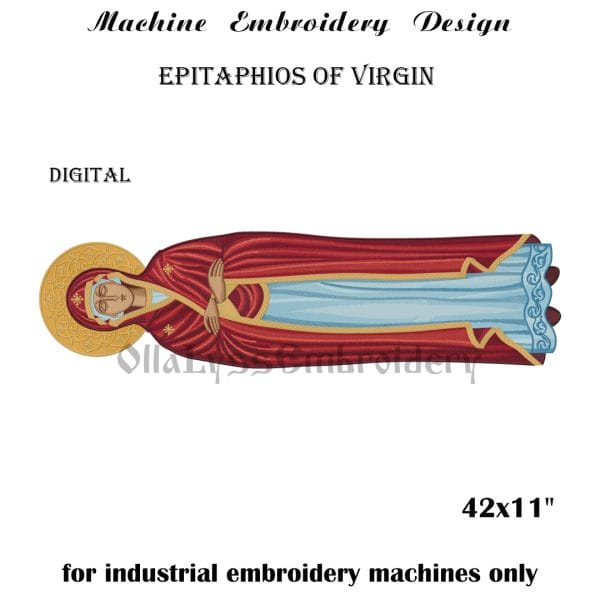 Epitaphios of Virgin Mary embroidery design